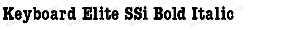 Keyboard Elite SSi Bold Italic字体转换